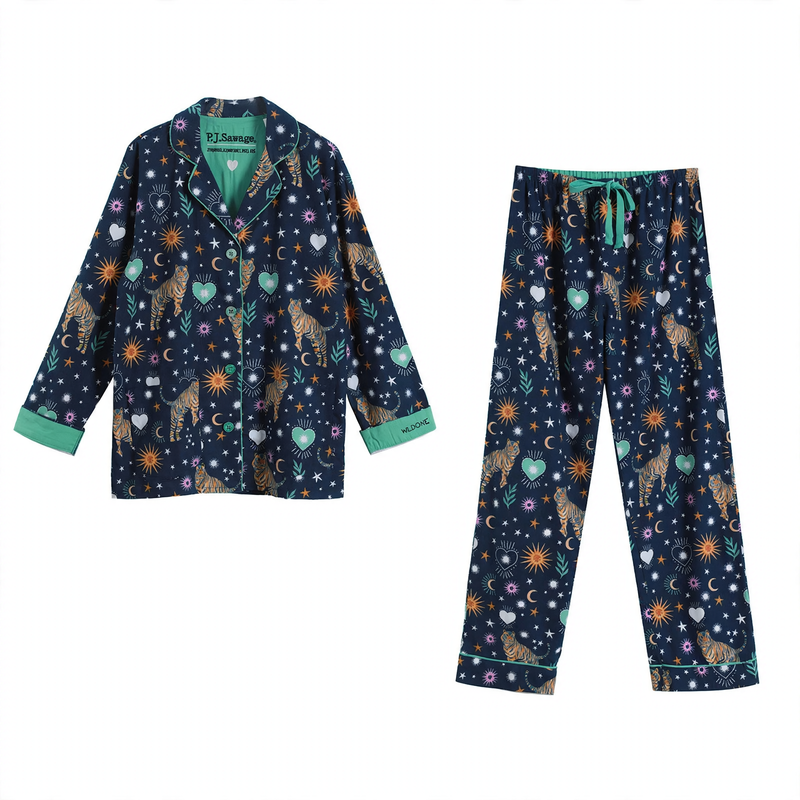Women's house suit made of cotton, brushed, versatile