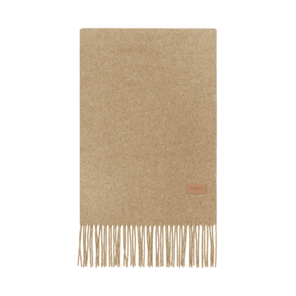 Merino wool blend knitted scarf, 200x35 cm