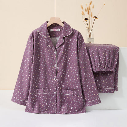 Women's loungewear, cotton flannel, warming