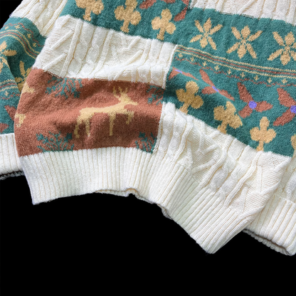 Padded turtleneck sweater in retro style