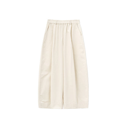 Retro cord pants with elastic waistband