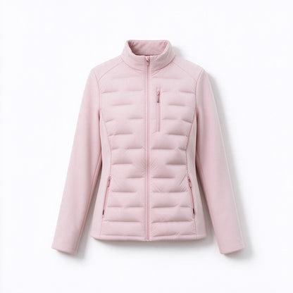 Slim women's down jacket, white duck down, lightweight and warm