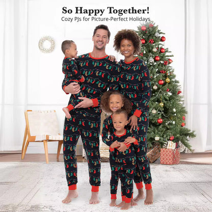 Christmas Family Pajama Set, Cartoon Print