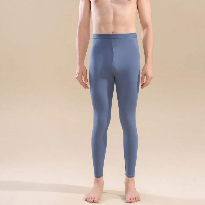 Silk thermal underwear set, seamless, round neck