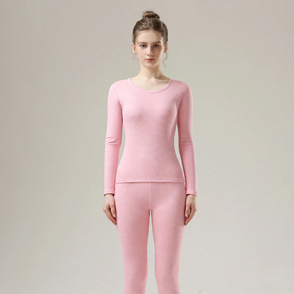 Thermal set made of cashmere and silk