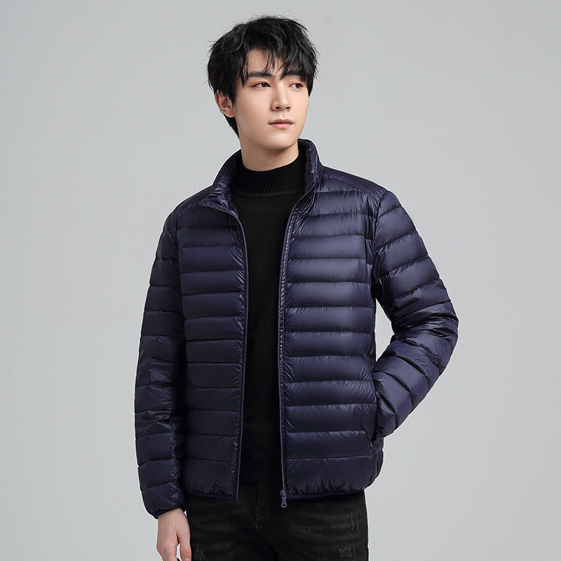 Men's Down Jacket, light, short, with duck down
