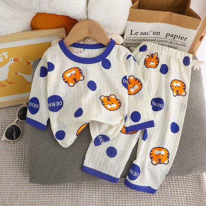 Kids Pajama Set, Cotton, 3/4 Sleeves, Summer