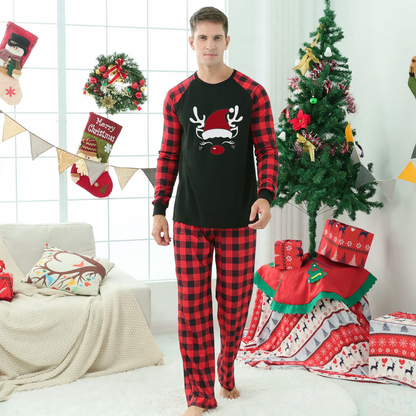 Family Pajama Set with Check Pattern