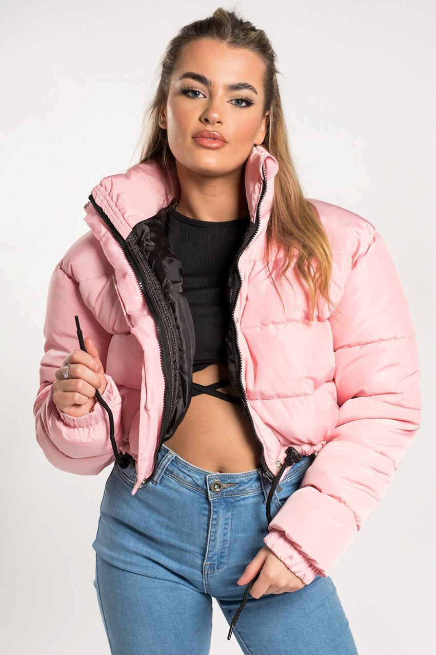 Quilted winter jacket in oversized style