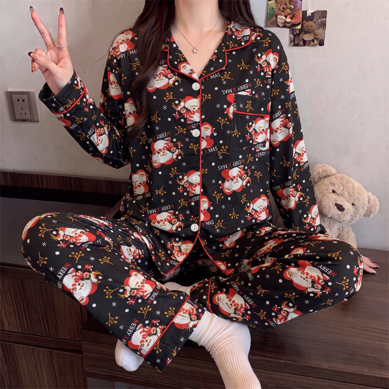 Women’s Pajama Set, Long Sleeve, with Christmas Print