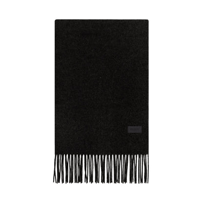 Merino wool blend knitted scarf, 200x35 cm