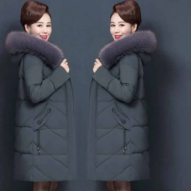 Padded ladies' winter jacket in plus size