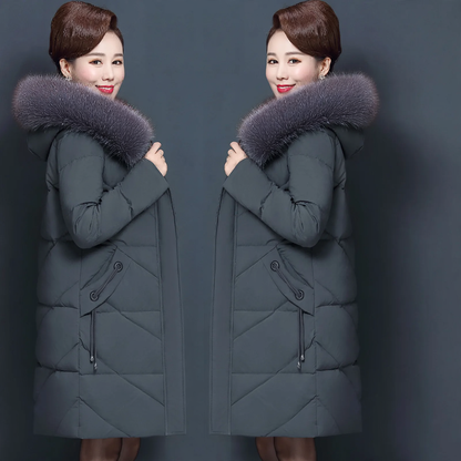 Padded ladies' winter jacket in plus size