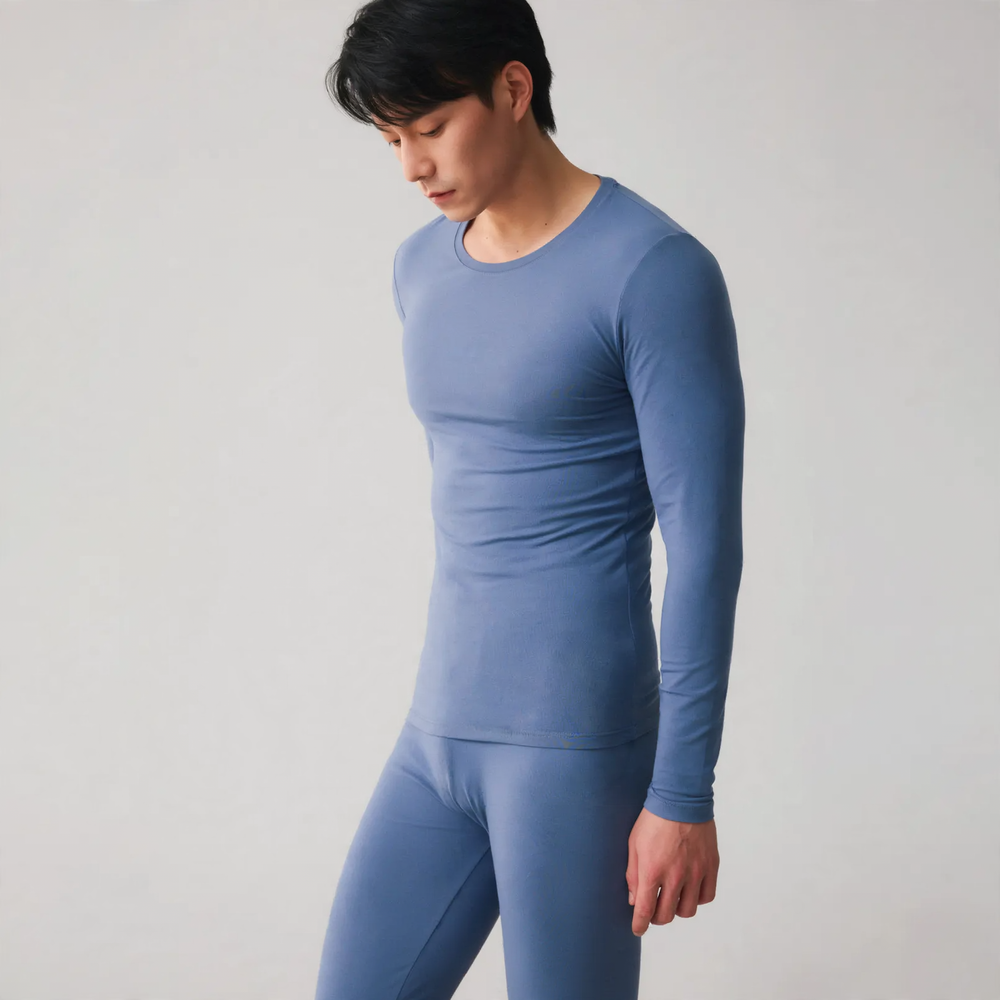 Men's underwear set, warming, crew neck
