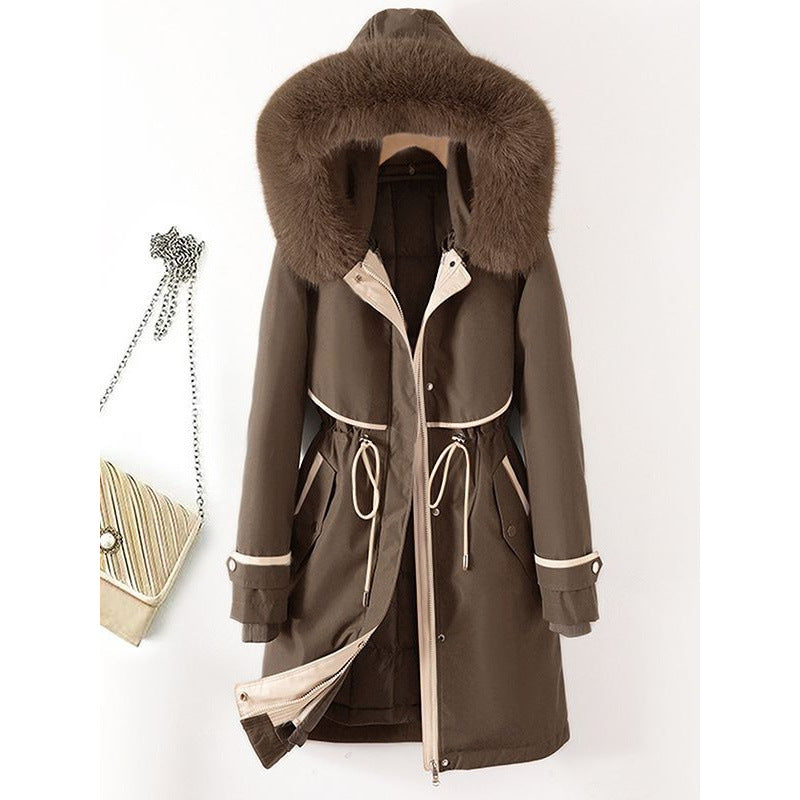 Ladies' parka, medium length, with removable inner lining