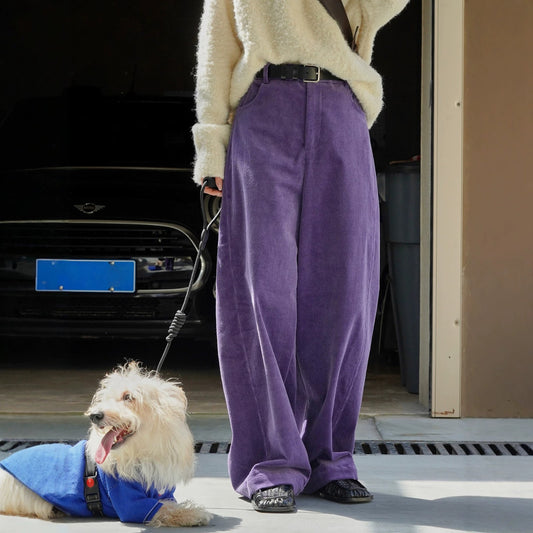 Casual corduroy leisure pants for women
