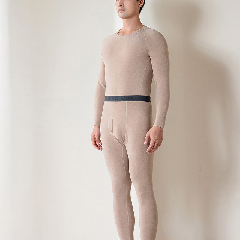 Men's thermal underwear set with wool and silk