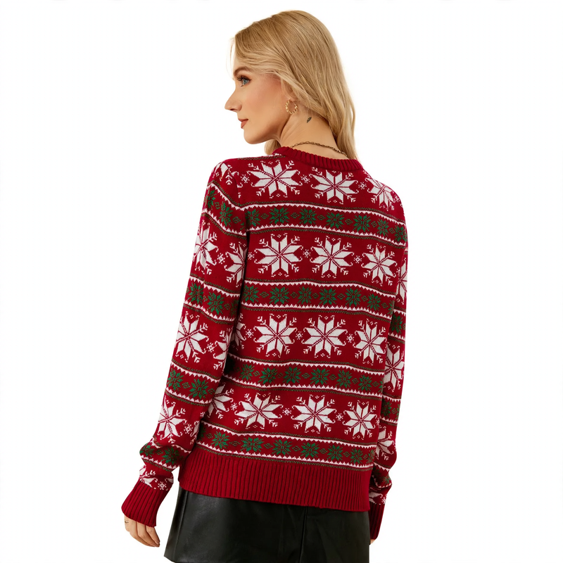 Christmas sweater with snowflake pattern