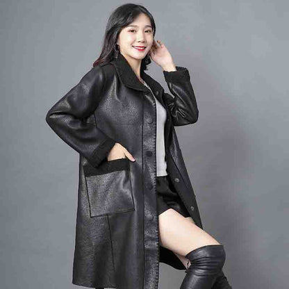Mid-length Teddy fleece coat