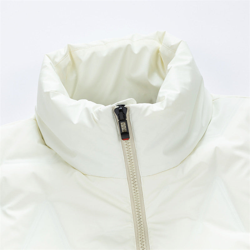 Men's down jacket with standing collar