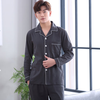 Men's house suit made of cotton, long-sleeved