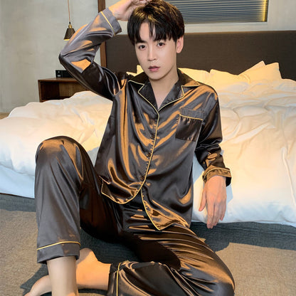 Pair-Pajama-Set, Eisseide, long-sleeved, plus sizes