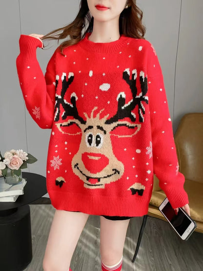 Christmas sweater with animal motif