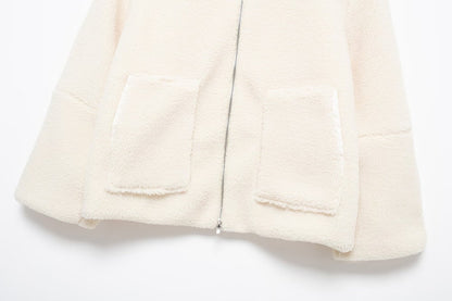 Ladies Teddy Fleece Jacket, Zipper, Loose, Model Y14-11722