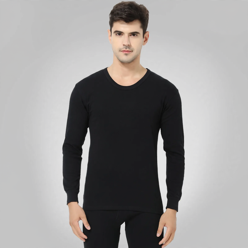 Cotton thermal underwear set, crew neck, unisex
