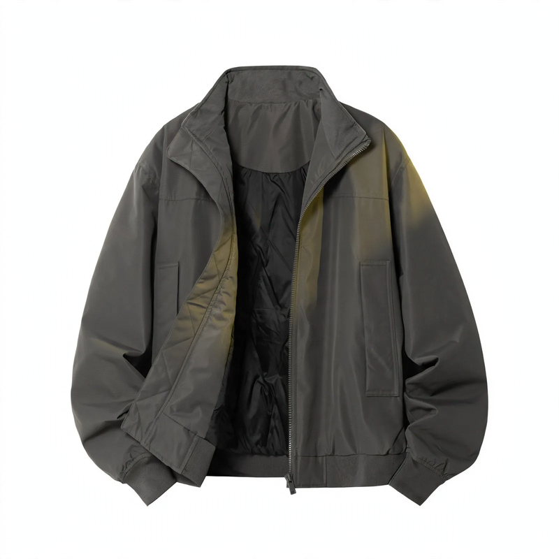 Padded men's bomber jacket made of down