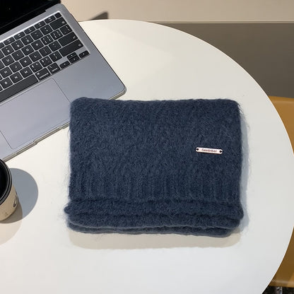 Knitted scarf made of alpaca wool blend, fashionable