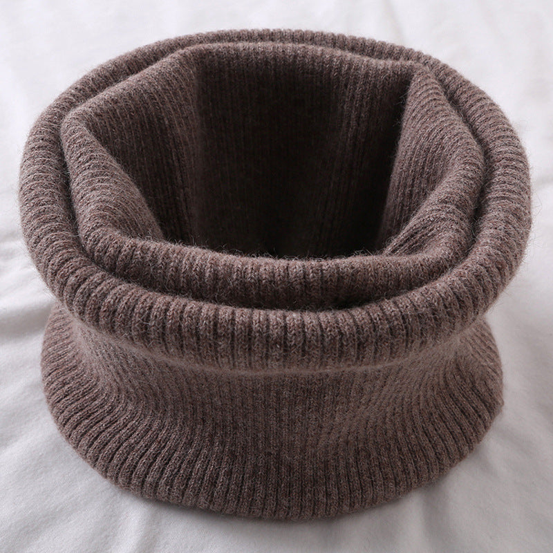 Knitted tube scarf, lined, for men and women