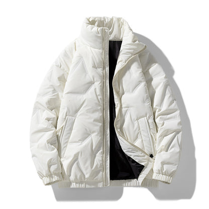 Men's down jacket with standing collar