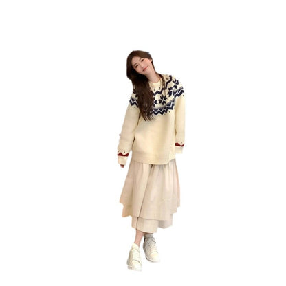 Vintage Fair-Isle Knit Sweater