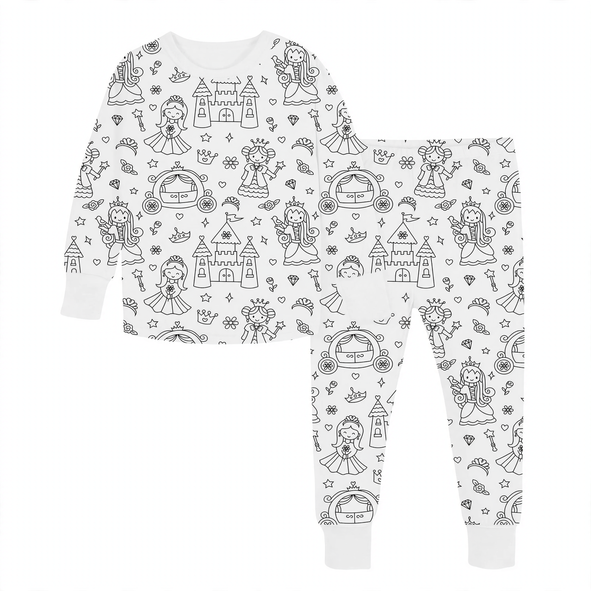 Kids Pajama Set, DIY Template Set, Cotton