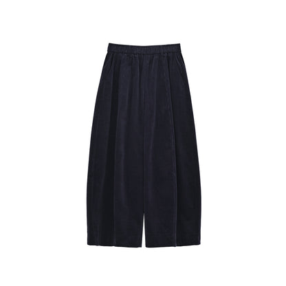 Retro cord pants with elastic waistband
