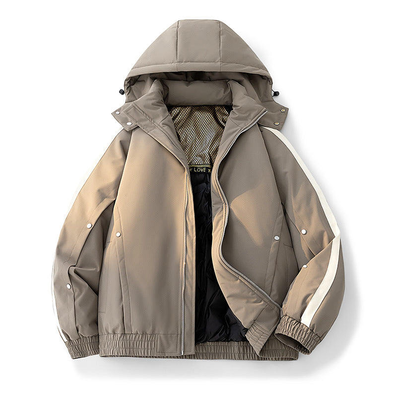 Warm men's down jacket in plus sizes