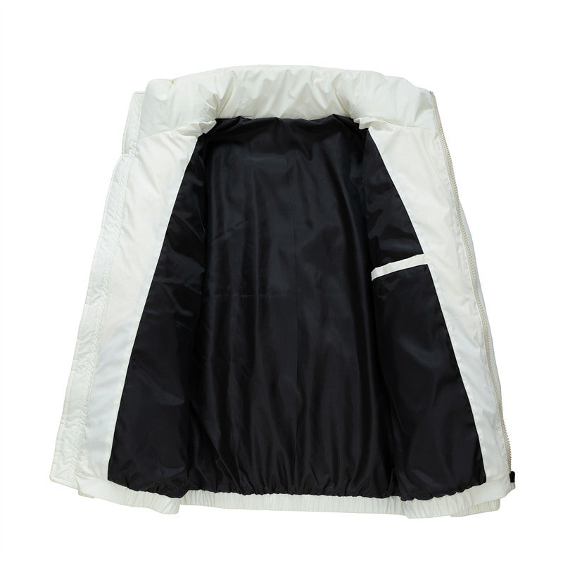 Men's down jacket with standing collar
