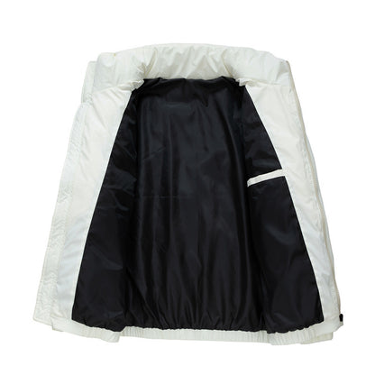 Men's down jacket with standing collar