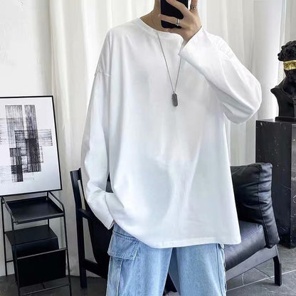 Men's long sleeve shirt with stand-up collar, lined