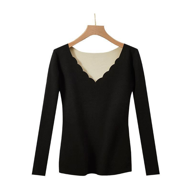 Women's Thermal Underwear Set with V-Neck