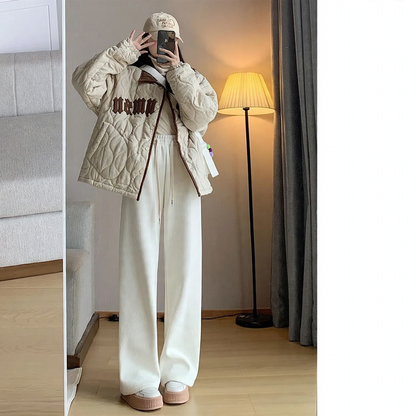 Narrow chenille cord pants for women