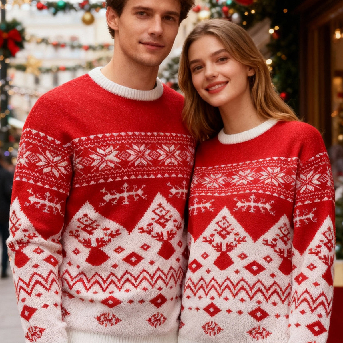 Retro Christmas sweater in American style