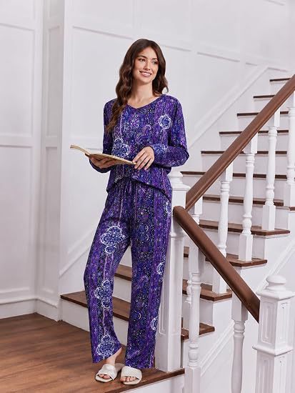Women's Pajama Set, Long Sleeve, Printed