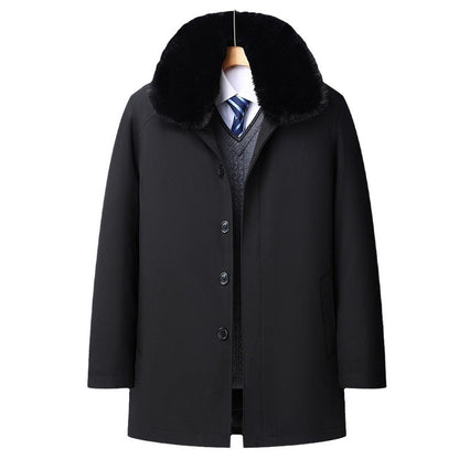 Padded men's winter jacket with removable inner lining