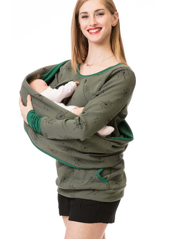 EVA-US | Maternity Chaps, Nurse Sweatshirts, Floral Print, Bags, Zipper, Nursing Clothing