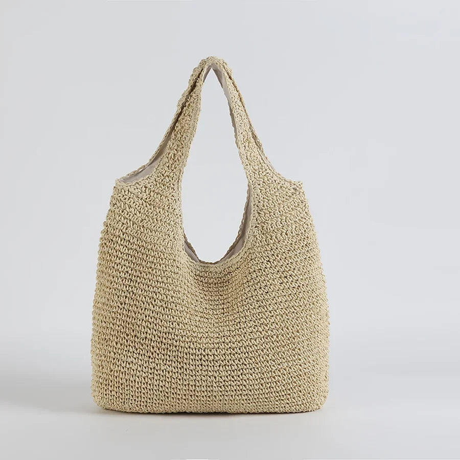 Marlene™ - Elegant Straw Beach Bag