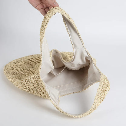 Marlene™ - Elegant Straw Beach Bag