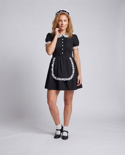 Women's costume as a playful maid with ruffles and lace details EVA-US