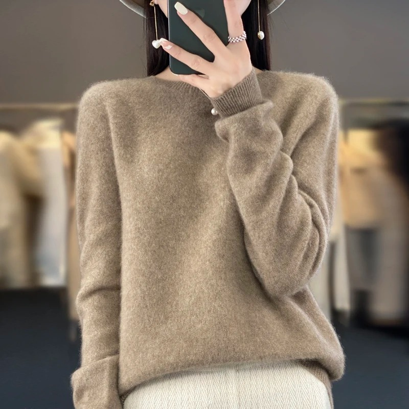EVA-US | Cashmere Pullover Women's Stylish Crew Neck, Soft & Comfortable